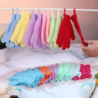 Buy now Shower Gloves,24 Pcs Exfoliating Bath Gloves,Body Scrub Gloves with Hanging Loop for Beauty Spa Massage Skin Shower Body Scrubber-12 Colors at indiglob india