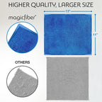 MagicFiber Microfiber Cleaning Cloth, Rags & Dish Towels, 12pk, Large 13x11