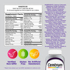 Centrum Silver Women's Multivitamin for Women 50 and Over, 200 Tablets | Contains Vitamin D3, B Vitamins, Calcium, and Antioxidants, Non-GMO Ingredients, Supports Memory and Cognition, GLP-1 Support