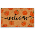 Pumpkin Door Mat 30x17 Inch, Fall Welcome Mat Coir, Halloween Doormat
