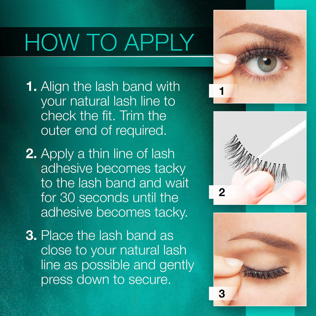 Ardell Natural 110 False Eyelashes Eye-Lifting Strip Lashes Black, 6 Pairs