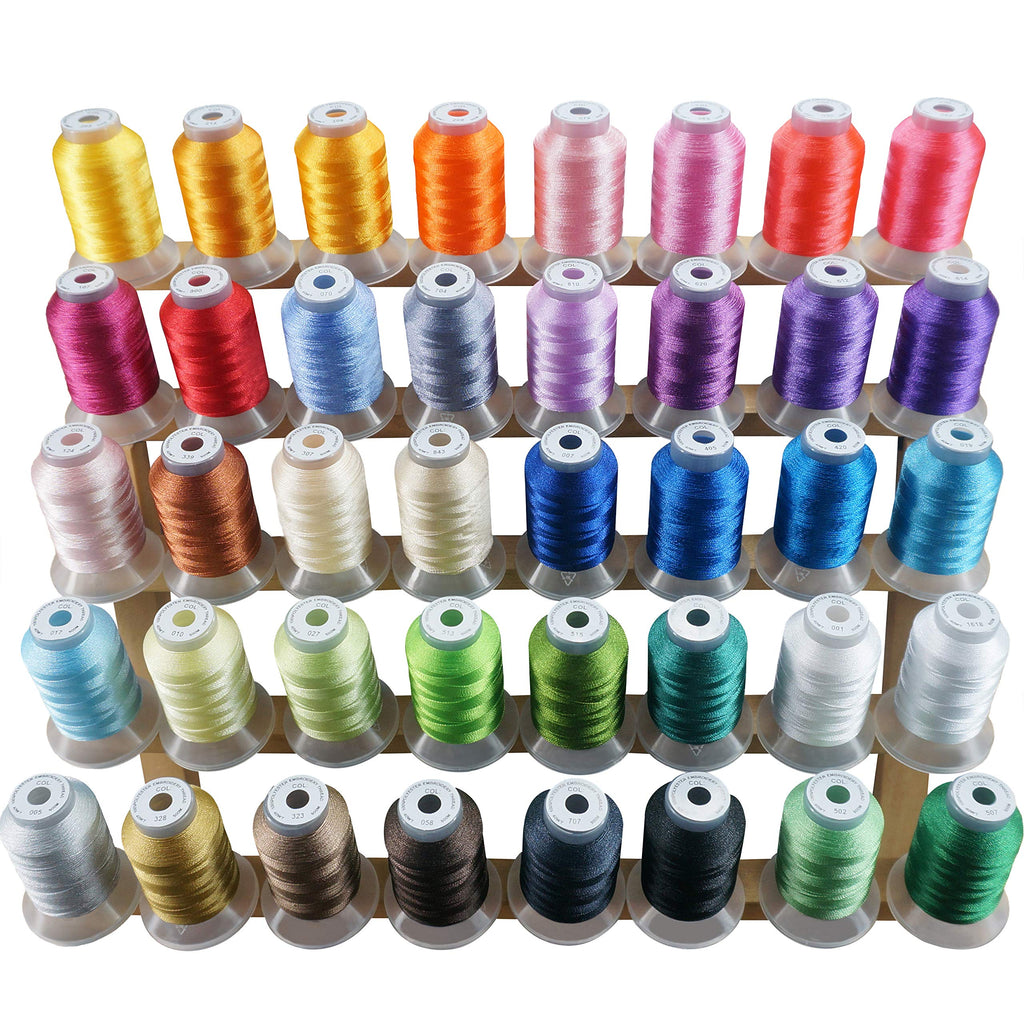 New brothread 40 Colors Polyester Embroidery Machine Thread Kit