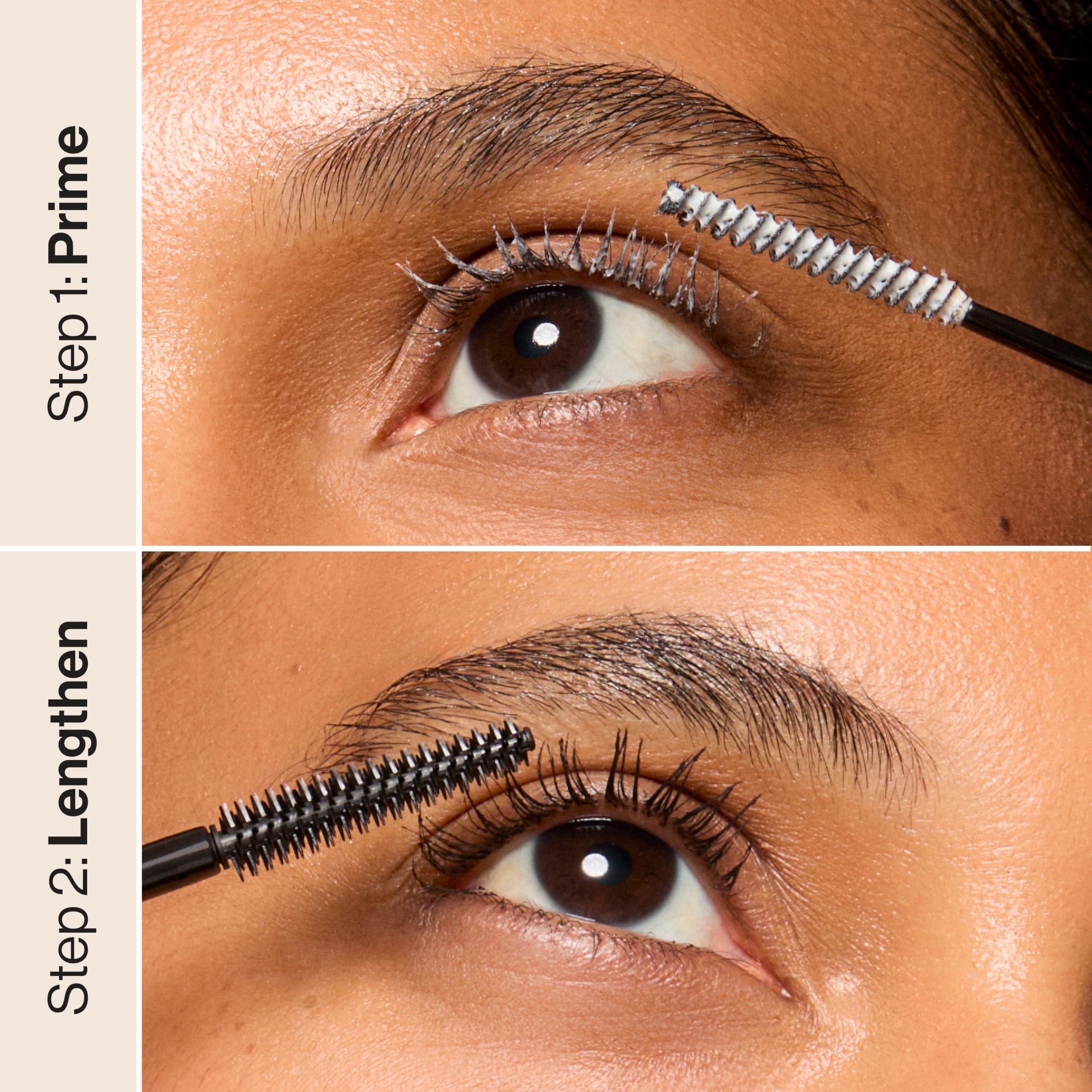 Honest Beauty 2-in-1 Extreme Length Clean Mascara, Primer, Black, .27 fl oz