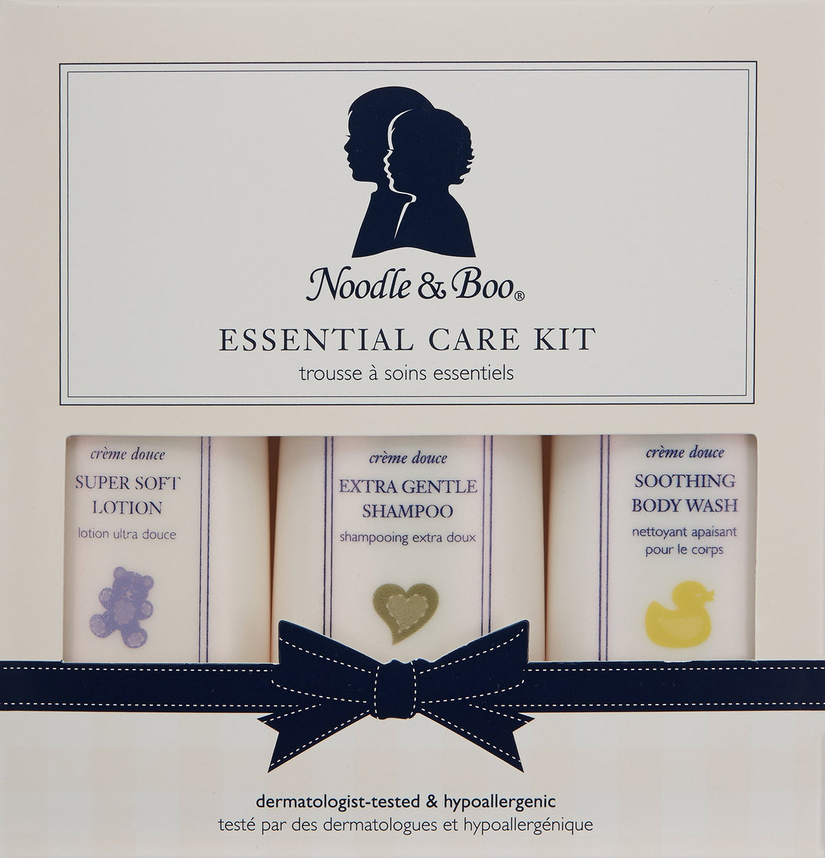 Noodle & Boo Essential Care 3 Piece Kit Super Soft Baby Lotion, Extra Gentle Shampoo and Soothing Body Wash, 2 Oz of each