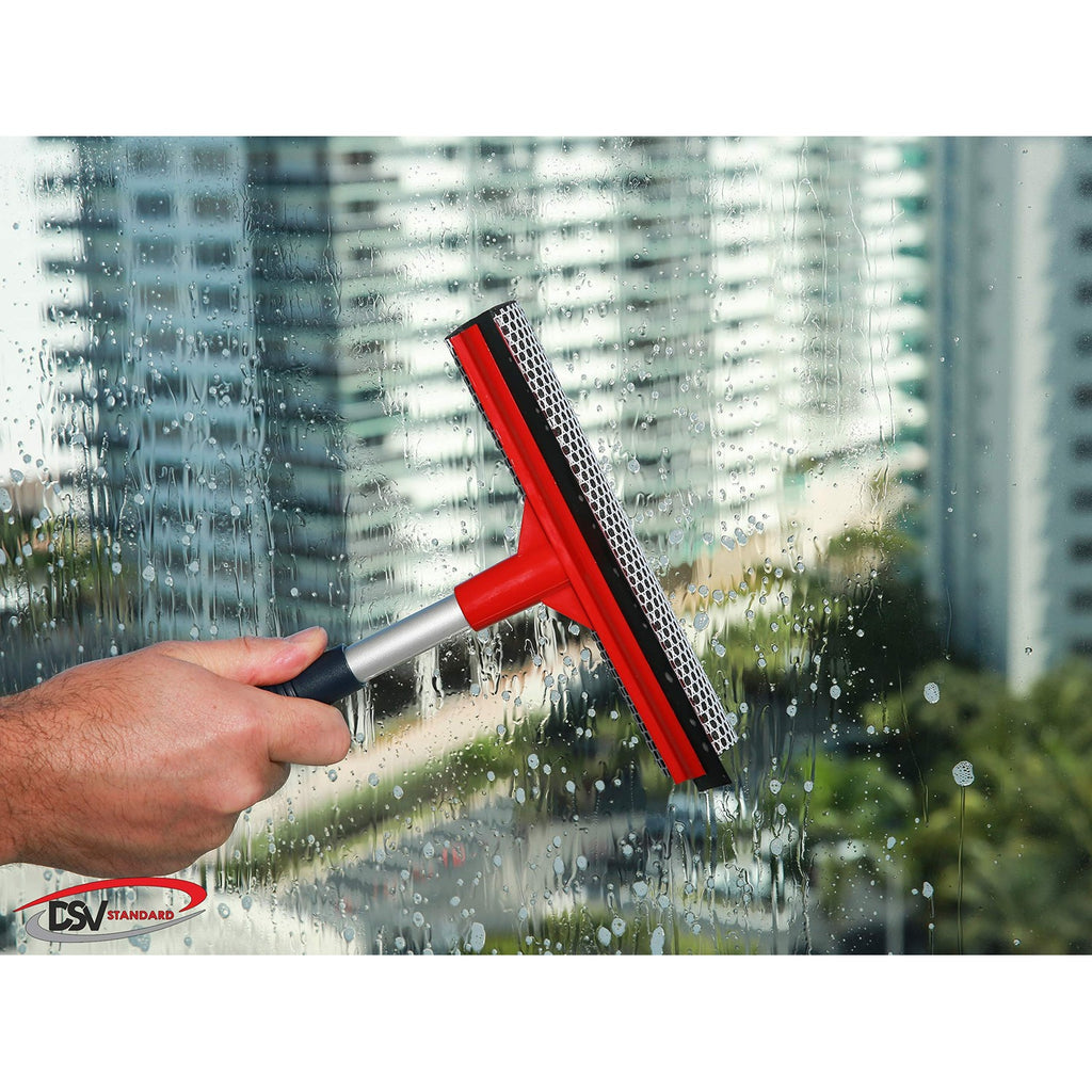 DSV Standard Window Squeegee for Window Cleaning, Window Cleaner Tool for Car Windshield, Shower Door, Boat | 2-in-1 Mini Squeegee for Home | Windshield Squeegee Kit for Car Windows