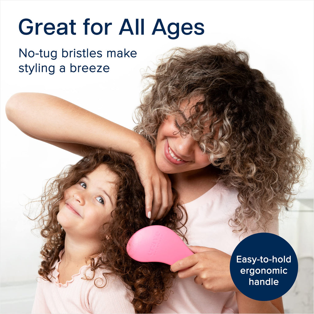 Buy now Crave Naturals Glide Thru Hair Brush - Detangler Brush for Curly, Straight, Wet or Dry Hair - Gentle Detangling Brushes for Adults, Kids, Toddlers - Hair Accessories for Women, 7.5x3" - Pink at indiglob india