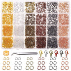 Jump Rings, Cridoz 2340Pcs Open Jump Rings and Lobster Clasps Jewelry Making Supplies Kit for Necklace and Jewelry Repair
