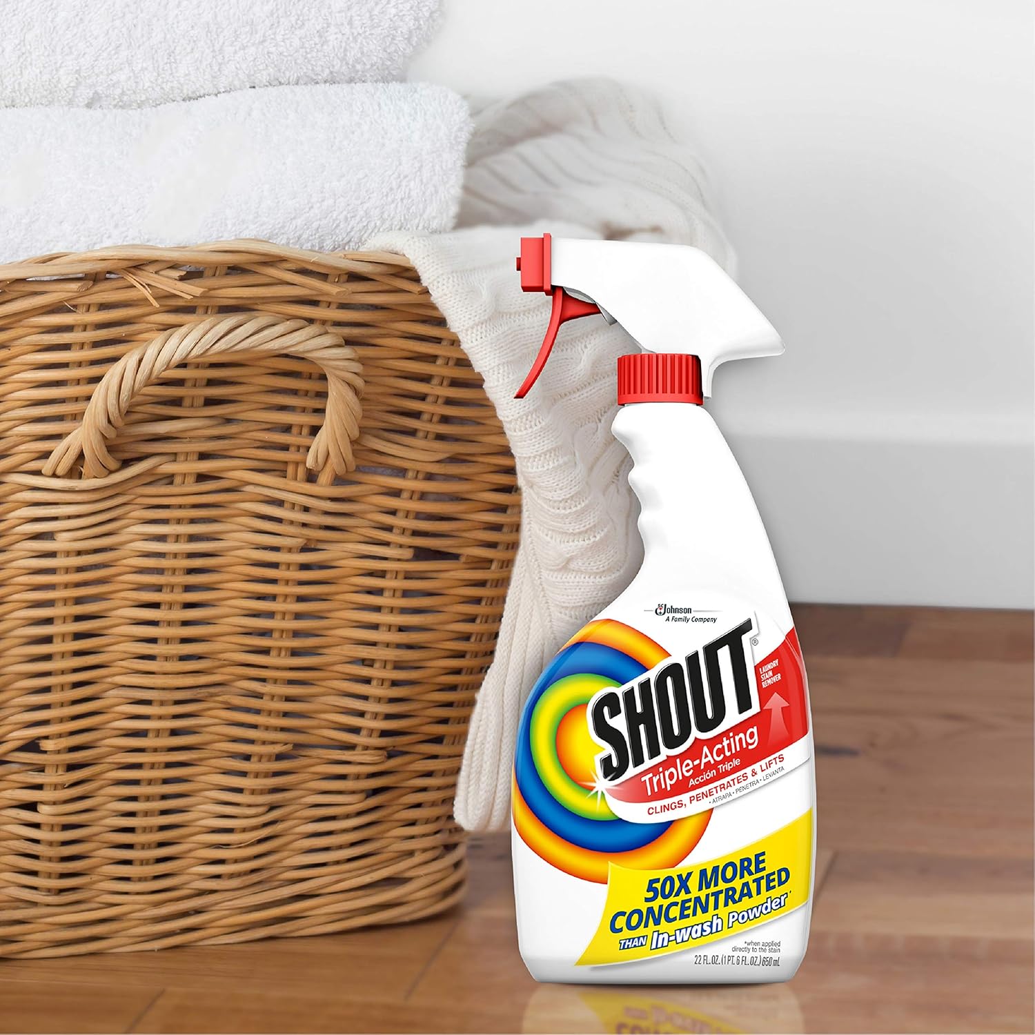 Buy now Shout Active Enzyme Laundry Stain Remover Spray, Triple-Acting Formula Clings, Penetrates, and Lifts 100+ Types of Everyday Stains - Prewash Spray 22oz at indiglob india