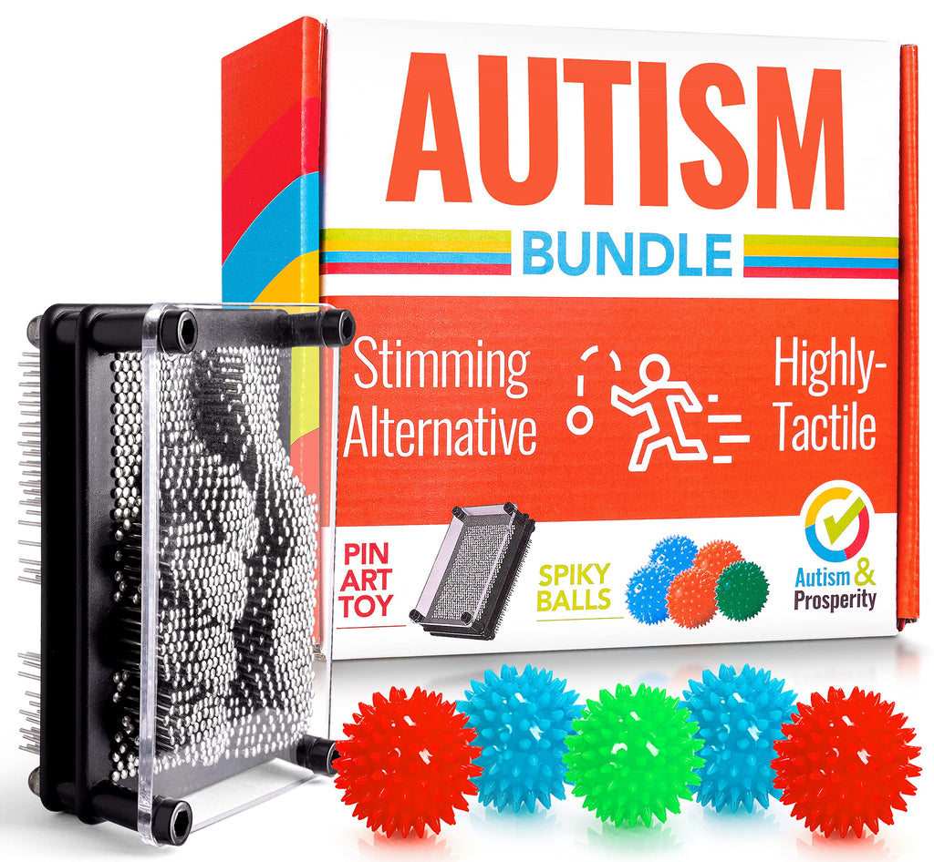 Buy now Autism & Prosperity Kids Highly-Tactile Stimming Alternative Bundle for Autistic Children â€“ ASD Child Boys Girls Teens - Calming Pin Art & Spiky Balls - Sensory Stimulation Toys Product Tool Item at indiglob india