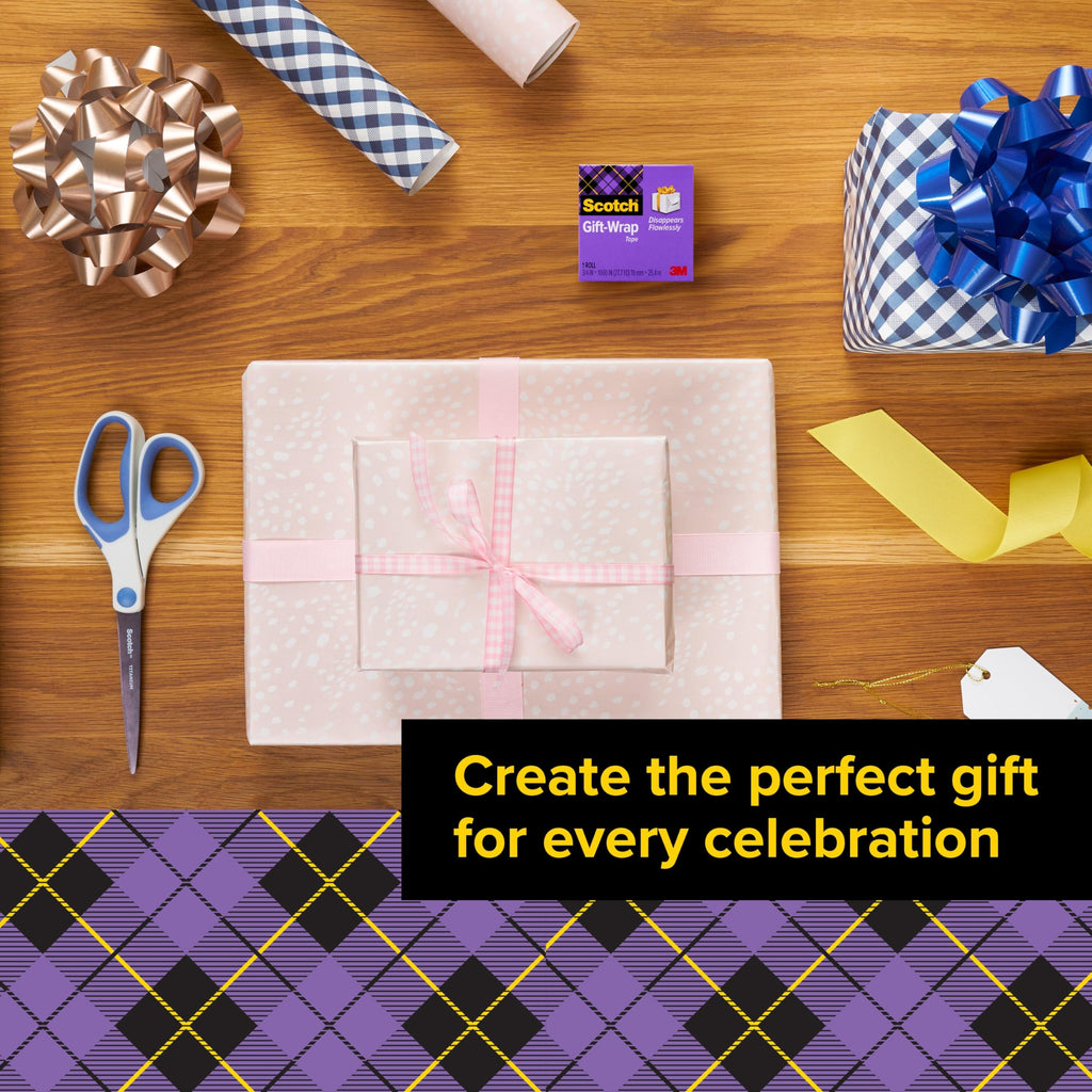 Scotch Gift Wrap Tape with Scotch Desktop Dispenser