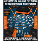 CAMPNDOOR High Limb Rope Saw 53 In - 360 Rope Chain Saw for Tree Limbs