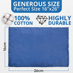 Surgical Towels for Cleaning Huck Towels 12 Pack 100% Cotton Size 15x25 Blue Cleaning Rags for Kitchen, Bar, Home, Windows, Industrial Shop, Glass Super Absorbent Lint Free Commercial Grade
