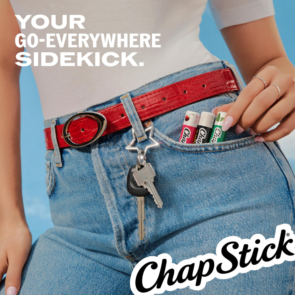 ChapStick Lip Care Set, Classic Collection 3-Pack – Spearmint, Cherry, and Strawberry Lip Balm, 0.15 Oz Ea
