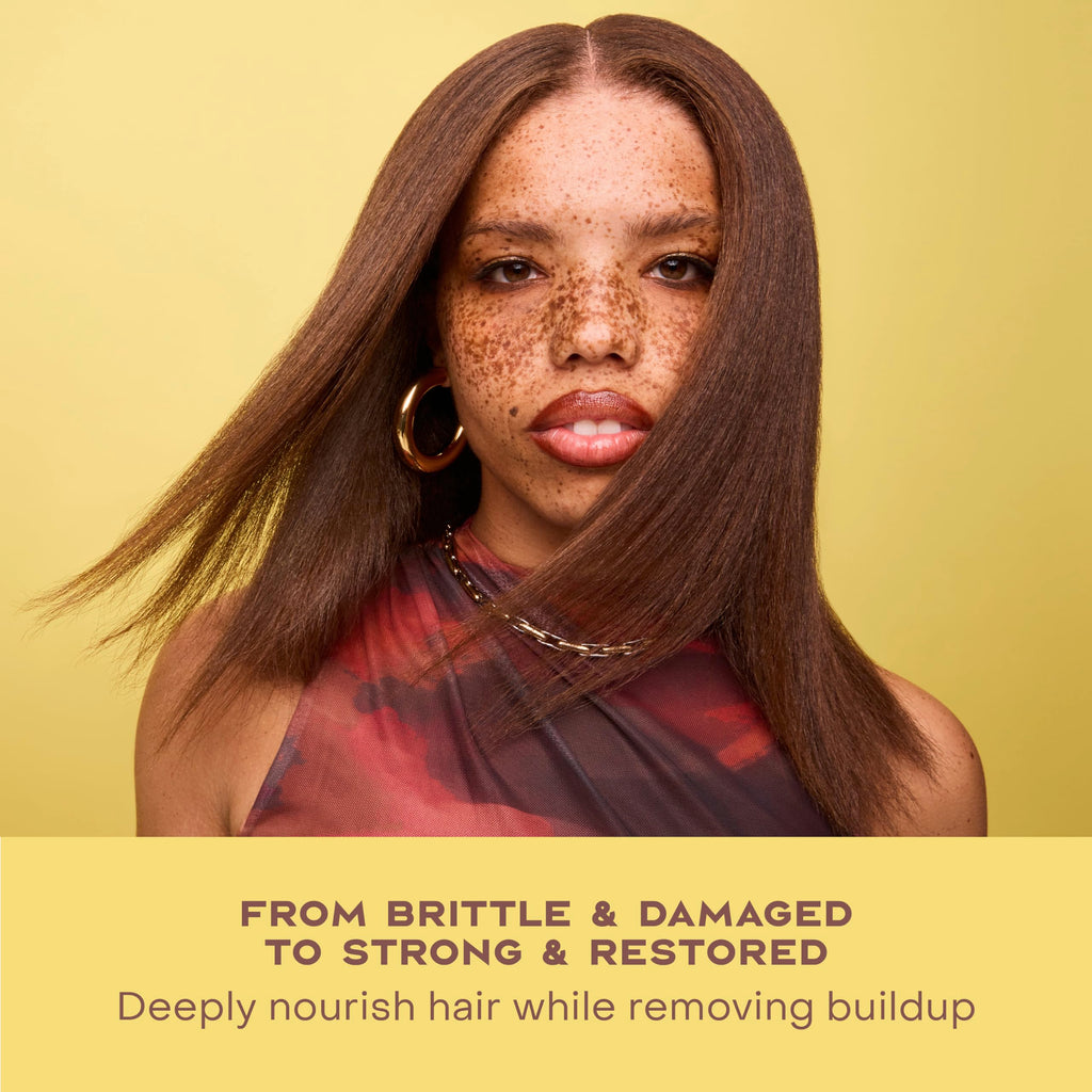 Shea Moisture Strengthen and Restore Shampoo for Damaged Hair 100% Pure Jamaican Black Castor Oil Cleanse and Nourish 13 oz | For damaged hair - remove build up, strengthen, and restore hair with Shea Butter, Peppermint, and Apple Cider Vinegar.