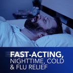 Buy now NyQuil Ultra Concentrated Cold and Flu Medicine, Nighttime, Relief for Cough, Sore Throat, Fever, Congestion, Easy to Swallow, Easy to Open Bottle, 48 LiquiCaps at indiglob india