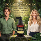 PURA D'OR Advanced Hair & Scalp Serum – For Hair Thinning with Copper Tri-Peptide, Caffeine, Botanical Extract Blend, Fuller Appearance Strands – Vegan, Men & Women 3.3 Oz Ayurvedic Hair Care