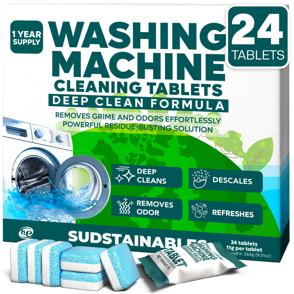 Sudstainables Washing Machine Cleaner Tablets, 24 Count