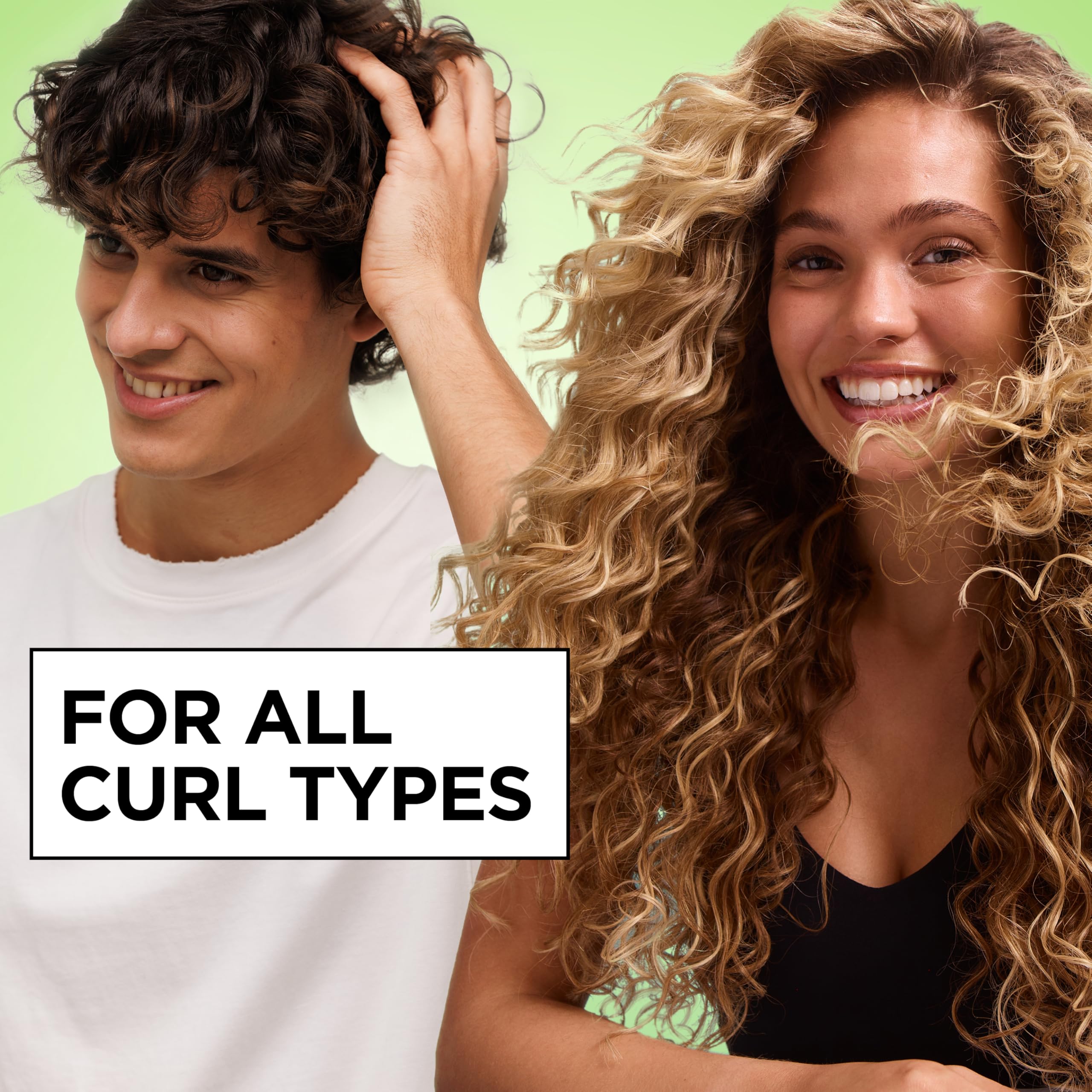 Garnier Fructis Curl Nourish Air Dry Cream XL Leave In Conditioner, Sulfate-Free Curl Defining Cream For Moisture and Frizz Control Waves, Curls, and Coils, Value Size, 16.9 Fl Oz