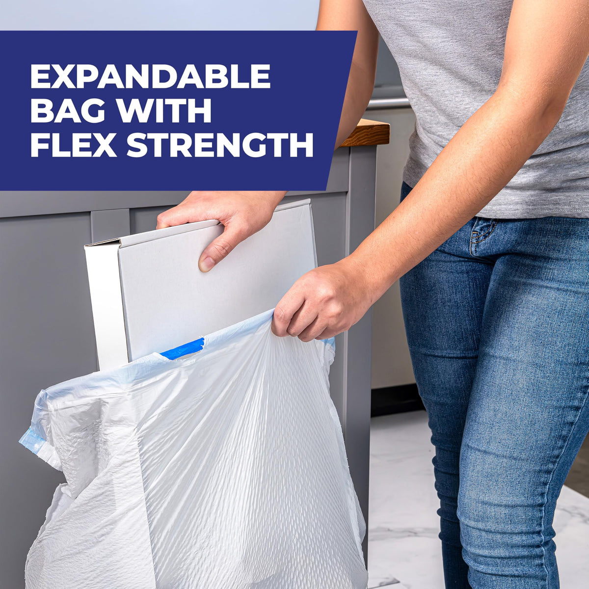 Hefty Ultra Strong 20G XL Tall Kitchen Trash Bags, Lavender Vanilla, 80ct