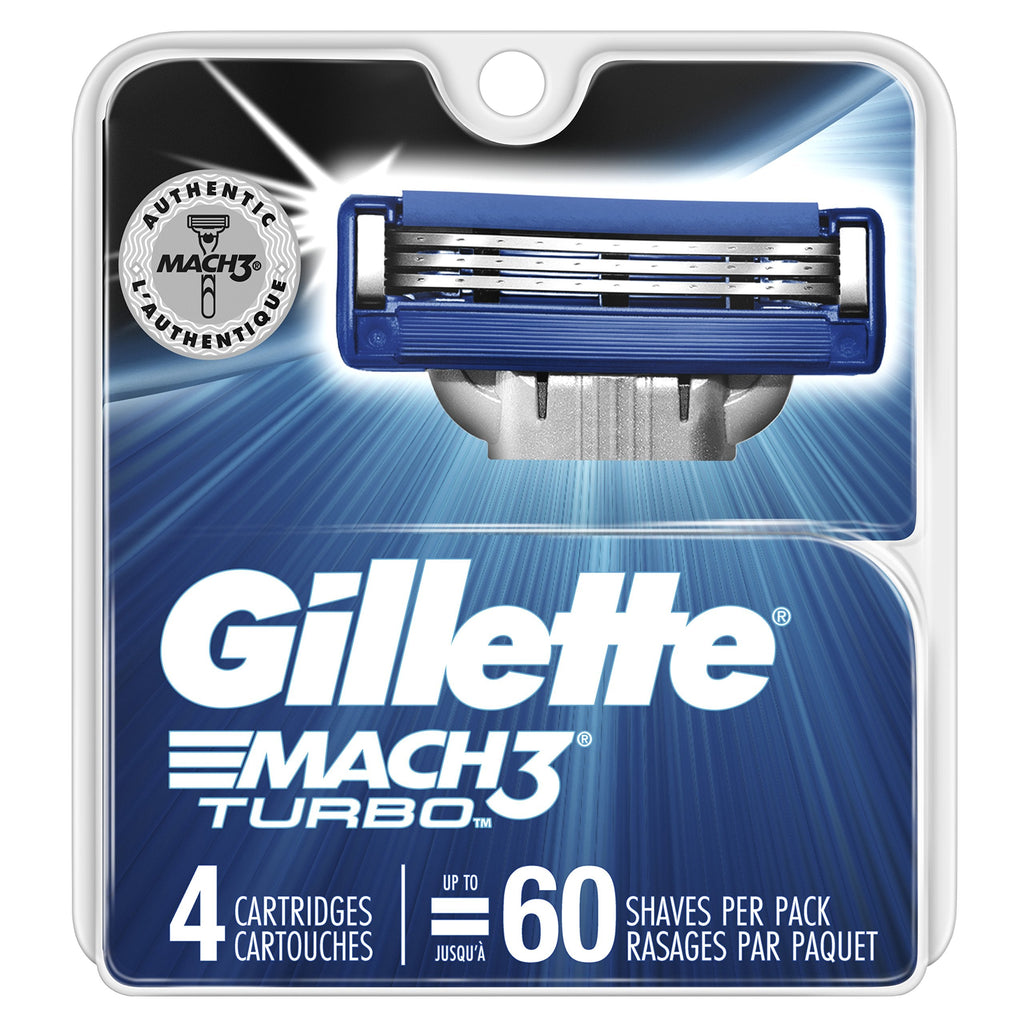 Buy now Gillette Mach3 Turbo Cartridges, 4 Count at indiglob india