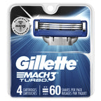 Buy now Gillette Mach3 Turbo Cartridges, 4 Count at indiglob india