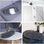 Buy now BOOMJOY Microfiber Feather Duster with 100 Inches Extendable Pole, 2 Pack Dusters for Cleaning Ceiling, Fan, Furniture at indiglob india