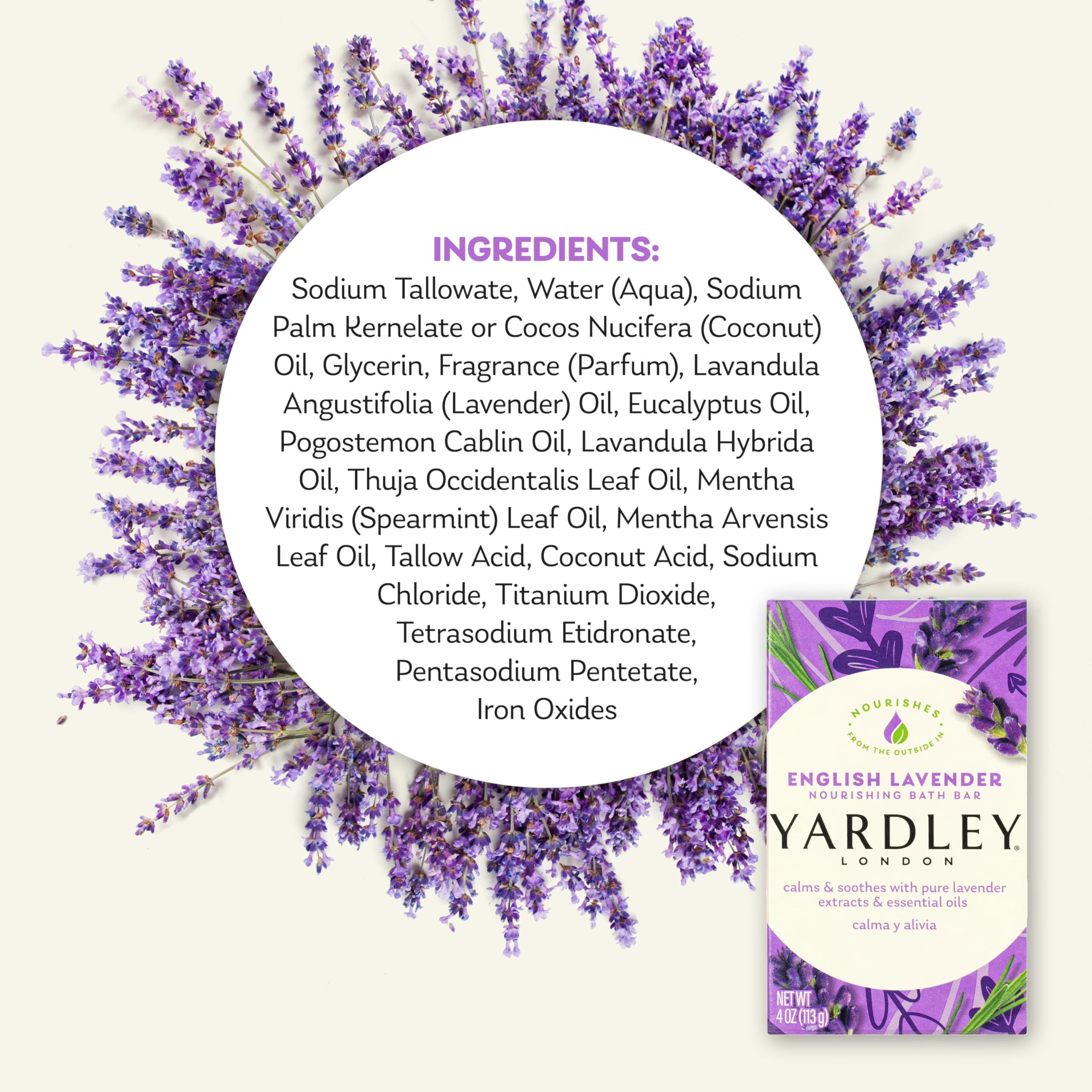 Buy now Yardley London English Lavender Naturally Moisturizing Bath Bar, 4 ounce at indiglob india