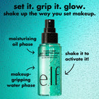 e.l.f. Power Grip Dewy Setting Spray, Ultra Fine Mist Made With Hyaluronic Acid, Grips Makeup For A Hydrated-Looking, Dewy Finish, Vegan & Cruelty-Free