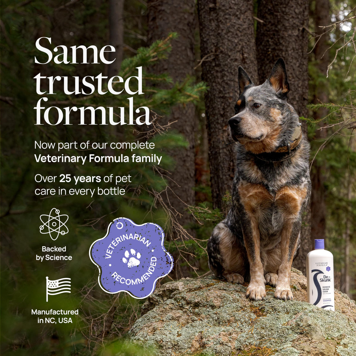 Veterinary Formula De-Skunk Odor Destroying Shampoo for Dogs, 32oz