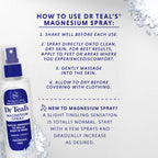 Dr Teal's Topical Magnesium Spray with Natural Dead Sea Salt, Fragrance Free, 8 fl oz (Pack of 2)