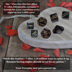 7 Piece Sexy Dice Game for Couples – Fun Sex Die & Date Night Dice with Positions, Actions & Body Parts – Naughty Adult Intimate Gifts for Him & Her – Sexual Couples Dice for Romantic Foreplay Fun