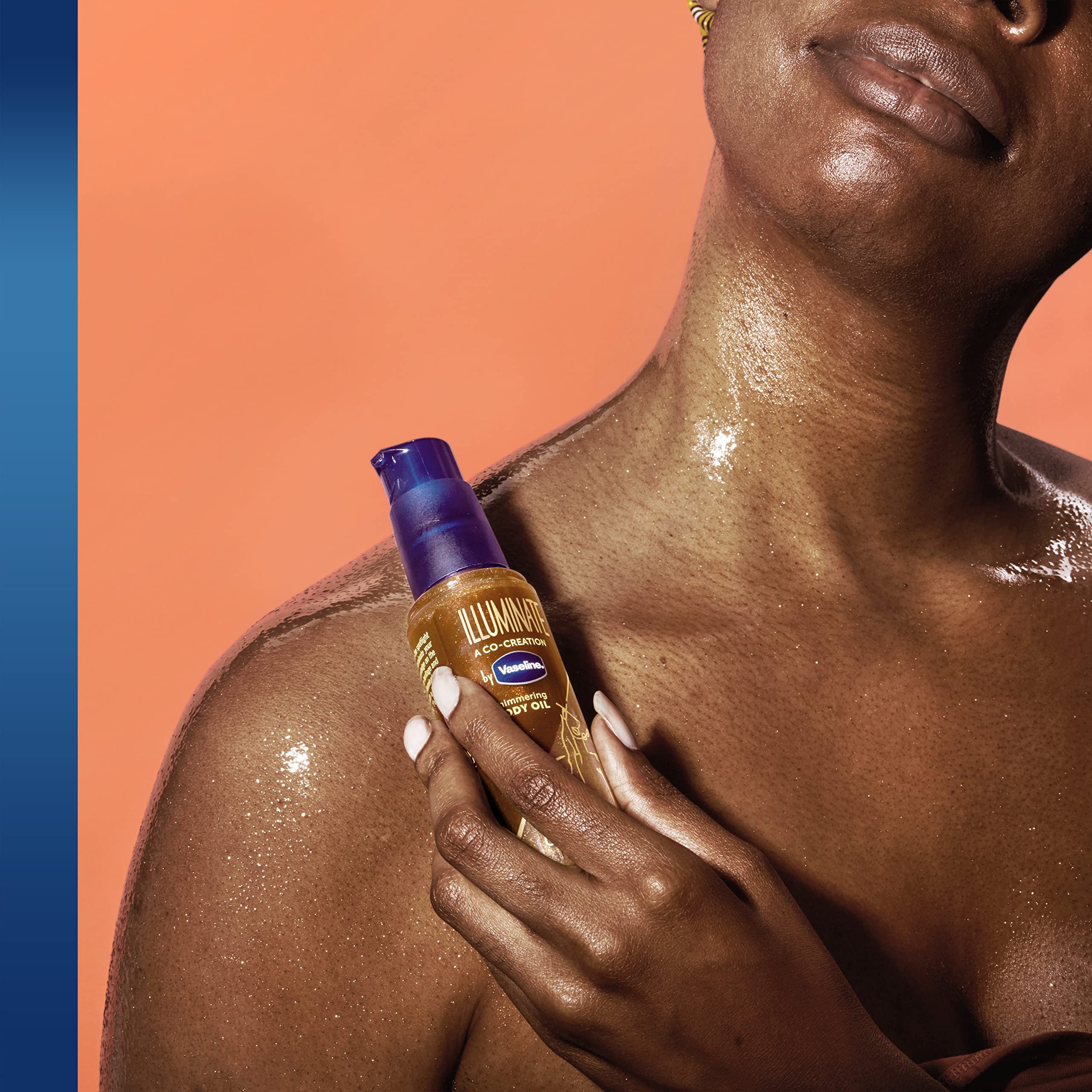 Vaseline Illuminate Me Shimmering Body Oil Created for Melanin Rich Skin, Illuminates Skin with Finishing Touch of Shimmer for Glowing Skin 3.3 oz | Illuminates Skin with Finishing Touch of Shimmer For Glowing, Moisturized Skin