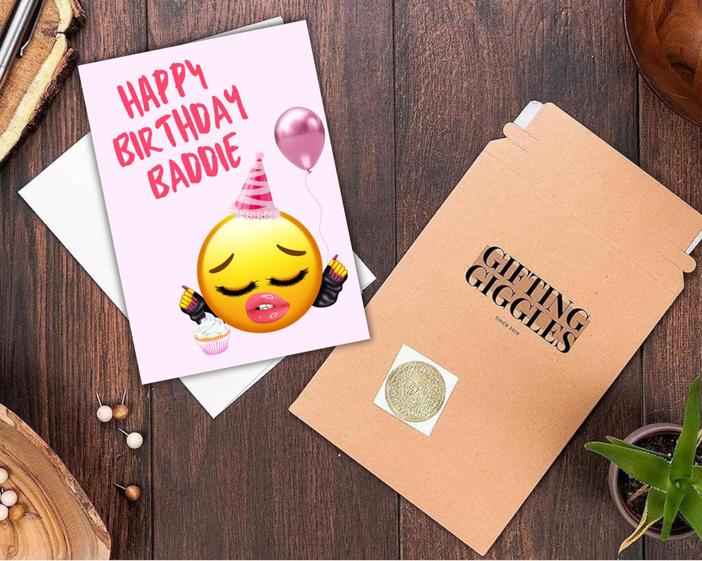 GIFTING GIGGLES Happy Birthday Card for Women - Best Friend, Sister, Mother, Daughter - Bday Card for her - BADDIE meme - 13th 16th 18th 21st 25th 30th 40th 50th