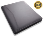 Buy now STYLIO Padfolio Portfolio Organizer Binder | Interview Resume Folder, Legal Document, Business Card Holder |w/Letter-Sized Notepad | Handsome Piano Noir Faux Leather Folio Matte Finish, Accent Stitch at indiglob india