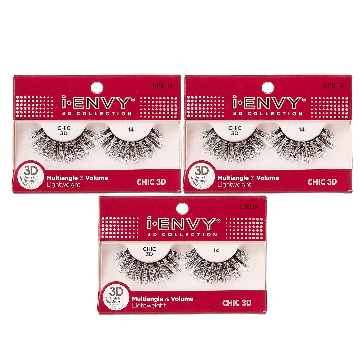 Buy now i-Envy 3D Glam Collection Multi-angle & Volume (2 PACK, KPEI14) 3 PACK KPEI14 at indiglob india