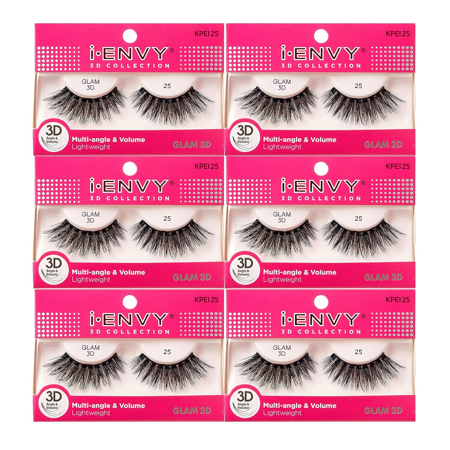 Buy now i-Envy 3D Glam Collection Multi-angle & Volume (2 PACK, KPEI14) 1 Count (Pack of 6) KPEI25 at indiglob india