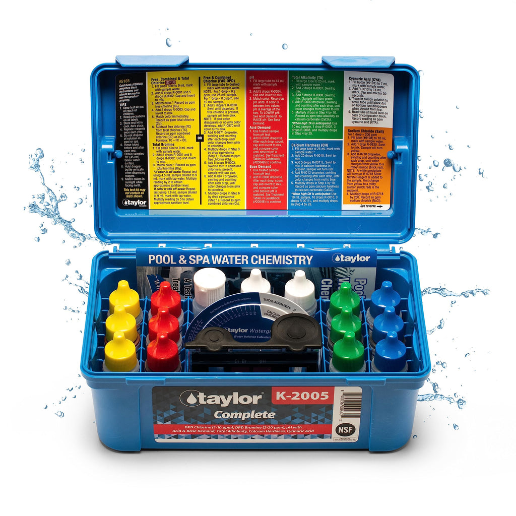 Taylor Technologies K-2005 DPD, 9-in-1 Complete Pool Test Kit