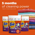 Buy now Tide PODS Laundry Detergent Soap Pods, Spring Meadow, 37 Count (Pack of 3 Bag Value Pack), Total 111 Count, HE Compatible at indiglob india