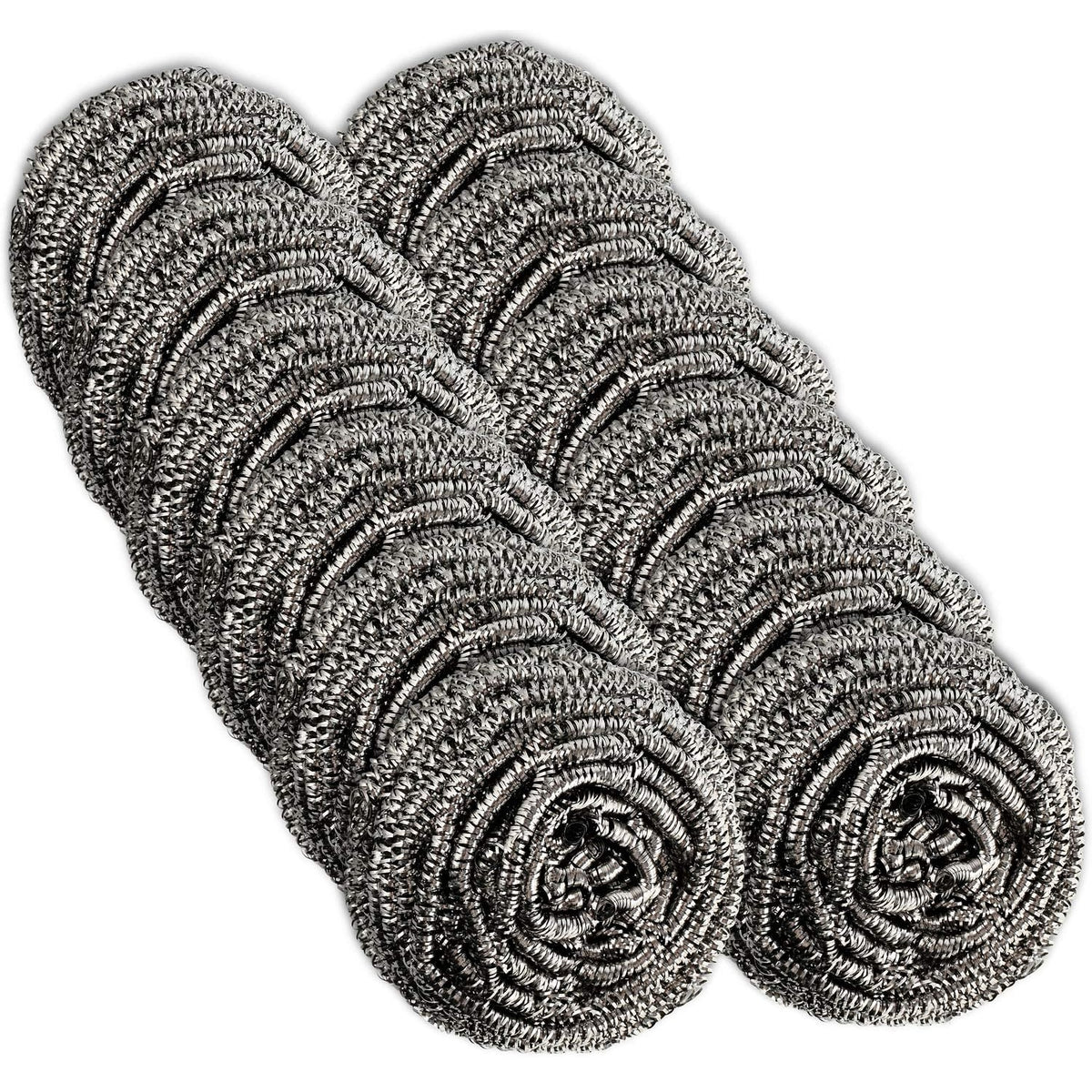 12 Pack Stainless Steel Scourers by Scrub It – Steel Wool Scrubber Pad Used for Dishes, Pots, Pans, and Ovens. Easy scouring for Tough Kitchen Cleaning.