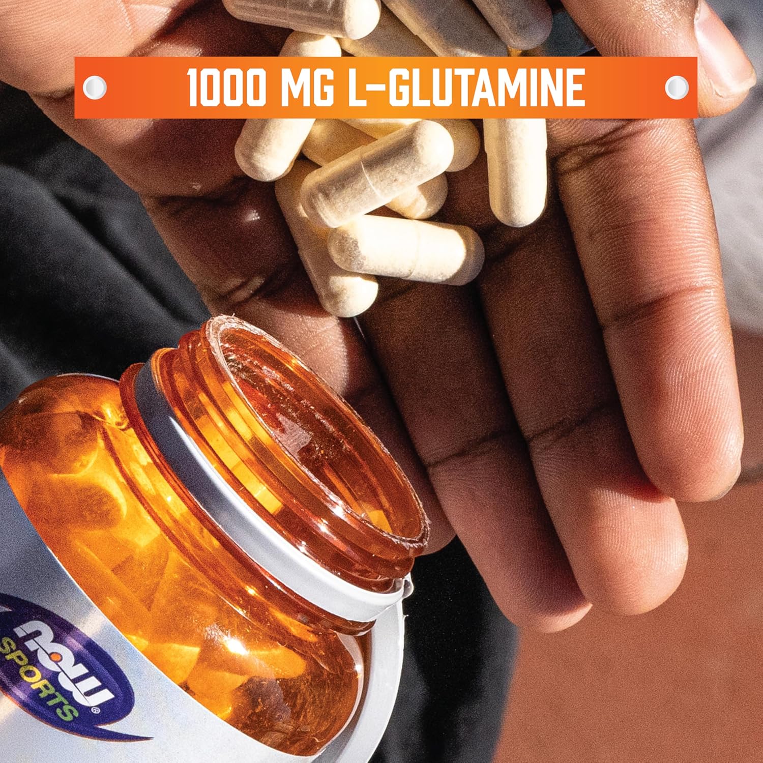 Buy now NOW Foods Sports Nutrition, L-Glutamine, Double Strength 1,000 mg, Amino Acid, 120 Veg Capsules at indiglob india