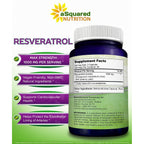 100% Natural Resveratrol Supplement - 1000mg Per Serving - 180 Capsules | Max Strength Antioxidant Polyphenols Complex - Trans-Resveratrol Pills for Heart Health - Pure Formula - 500mg Per Capsule