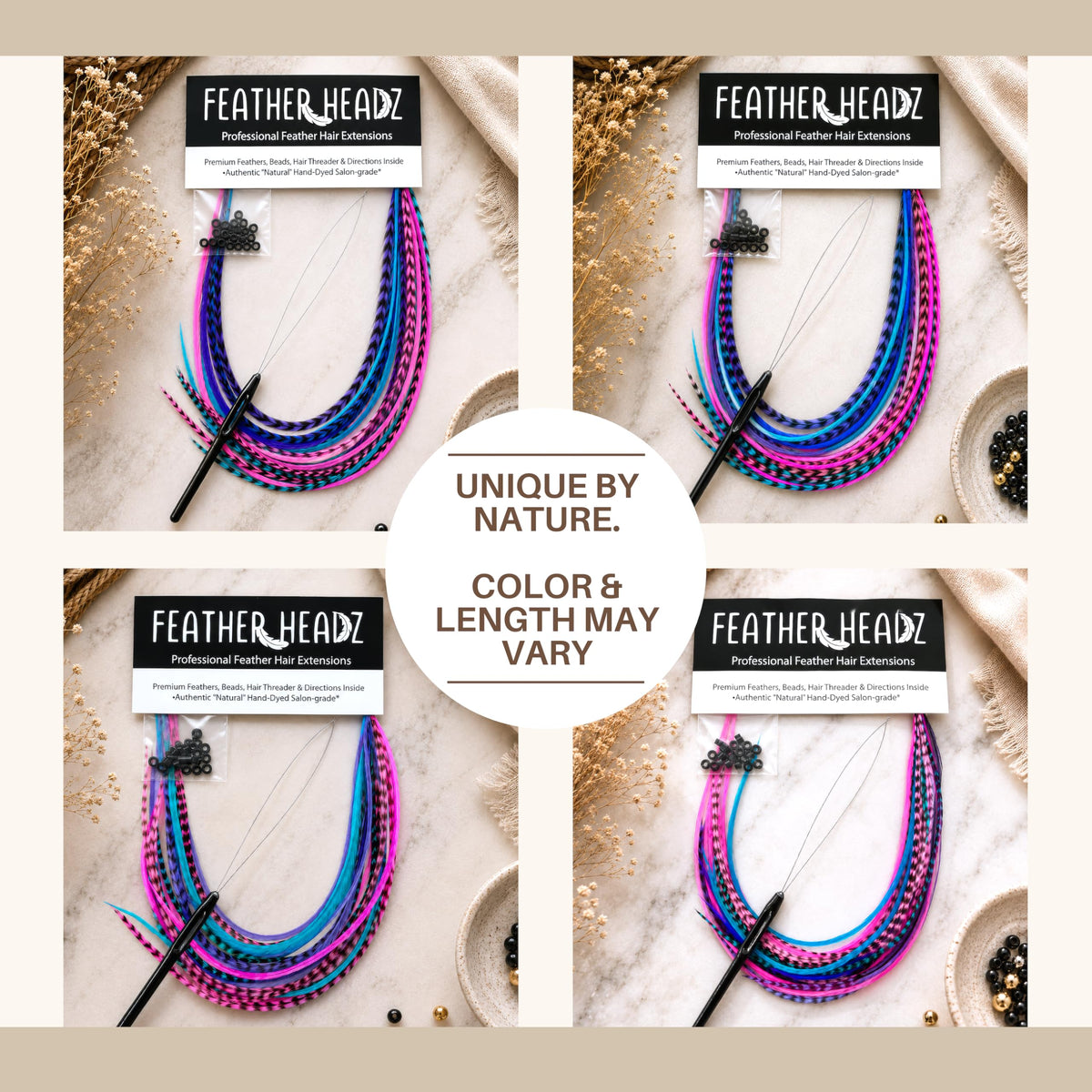 Vibrant 21 Natural Color Hair Extensions in 9”-14” lengths, featuring unique colors and textures, perfect for styling.