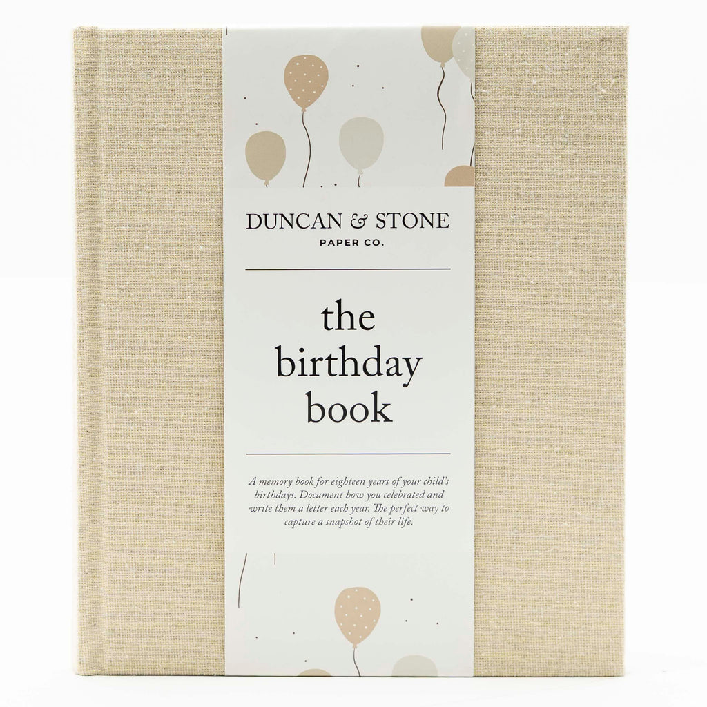 Duncan & Stone Hardcover Birthday Book & Baby Memory Album, 72 Pages