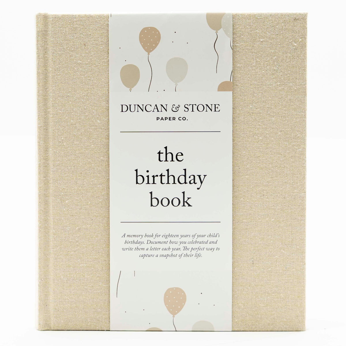 Duncan & Stone Hardcover Birthday Book & Baby Memory Album, 72 Pages
