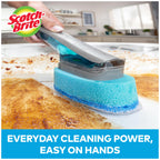 Scotch-Brite Advanced Soap Control Non-Scratch Dishwand Kit, 1 Dish Wand & 5 Sponge Refills, Prevents Soap from Leaking, Leak-Free Guarantee, Best for Nonstick Pots and Pans, Glass, Tubs, & Showers