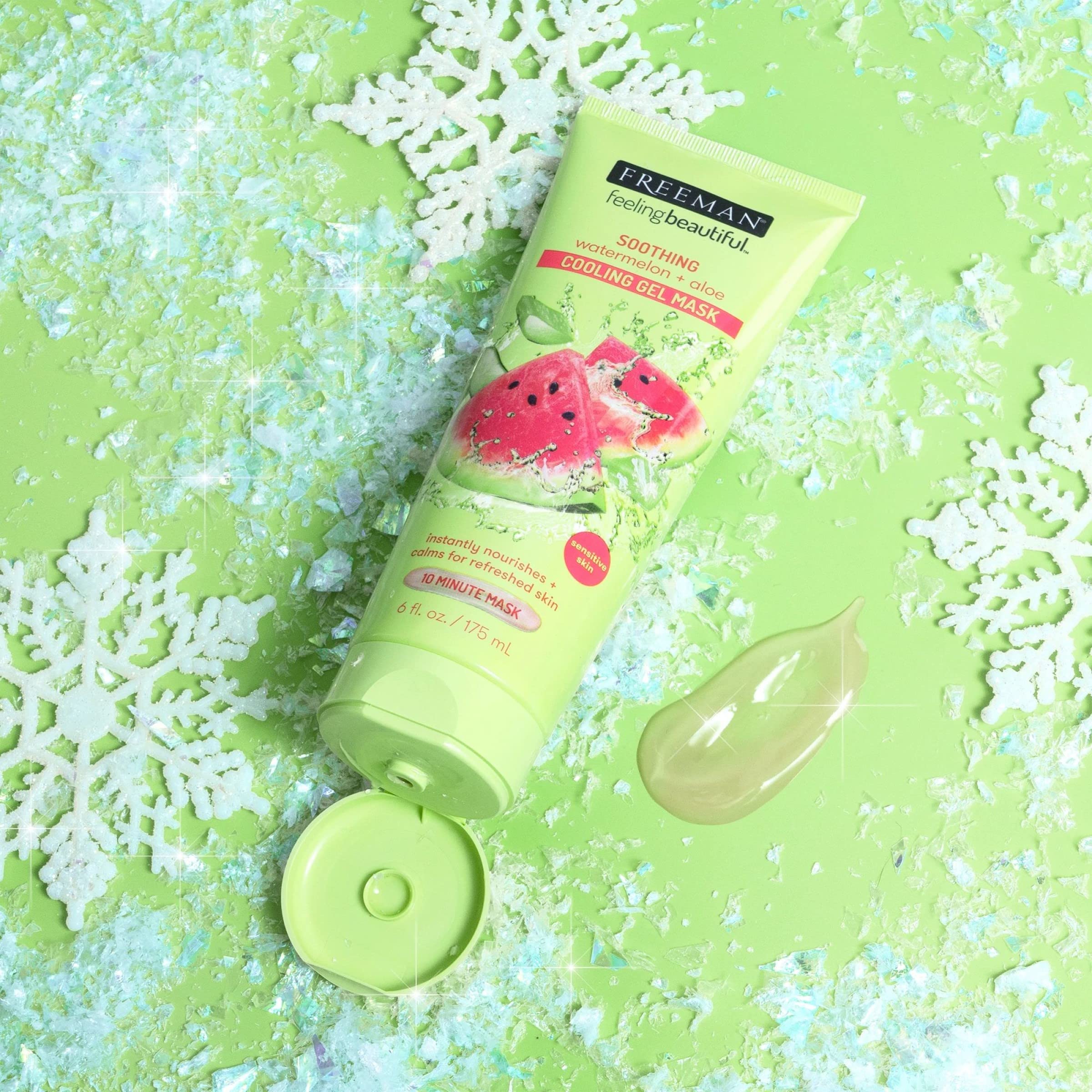 Buy now Freeman Soothing Watermelon & Aloe Gel Facial Mask, Hydrates, Nourishes, & Soothes Irritated Skin, Cooling, Calming Gel Face Mask, For Sensitive & Break-Out Prone Skin, 6 fl.oz. Tube, 1 Count at indiglob india