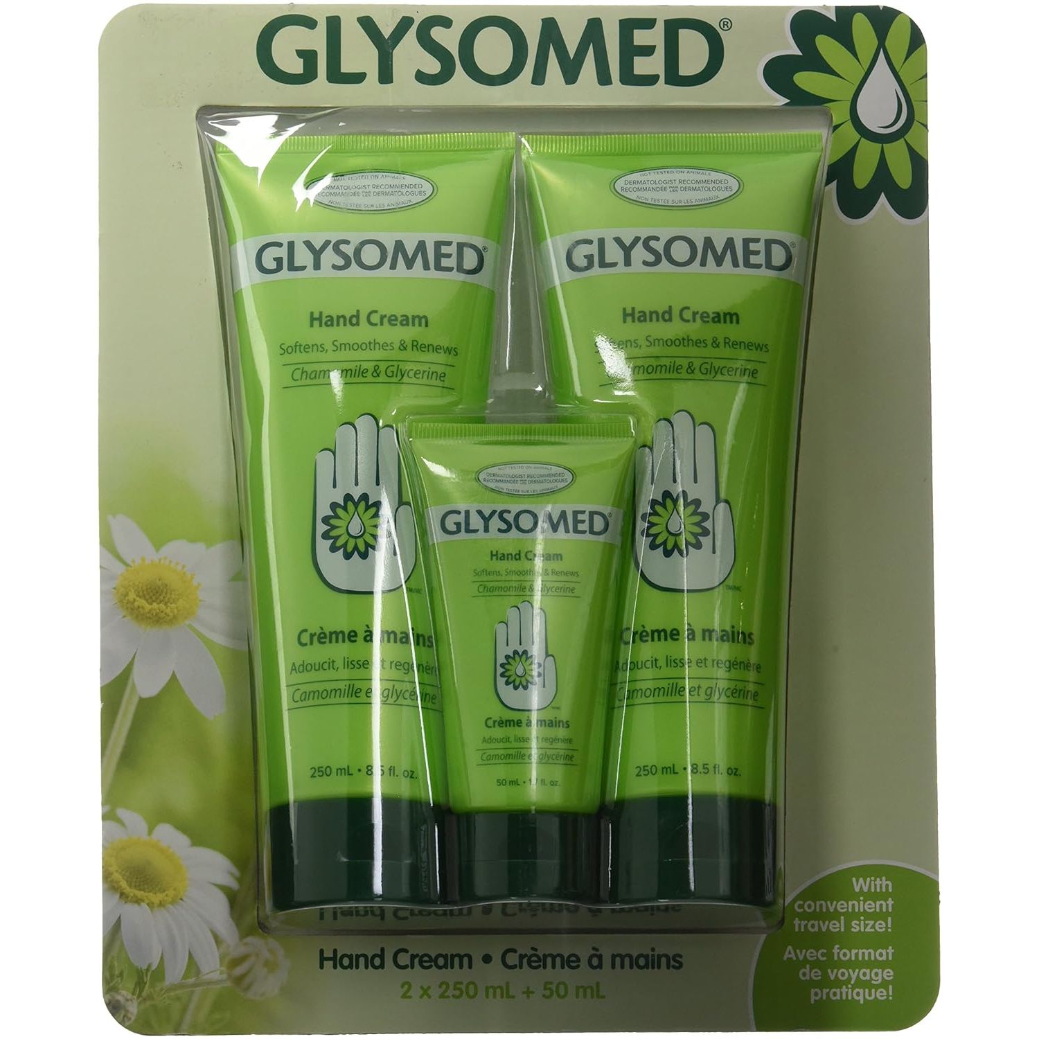 Buy now Glysomed Hand Cream Combo 3 Pack (2 X Large Tube 8.5 Fl Oz + 1 X Purse Size 1.7 Fl Oz) at indiglob india