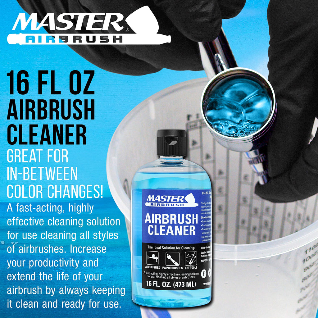 Master Airbrush Cleaner, 16-Ounce Pint Bottle Cleaning Solution