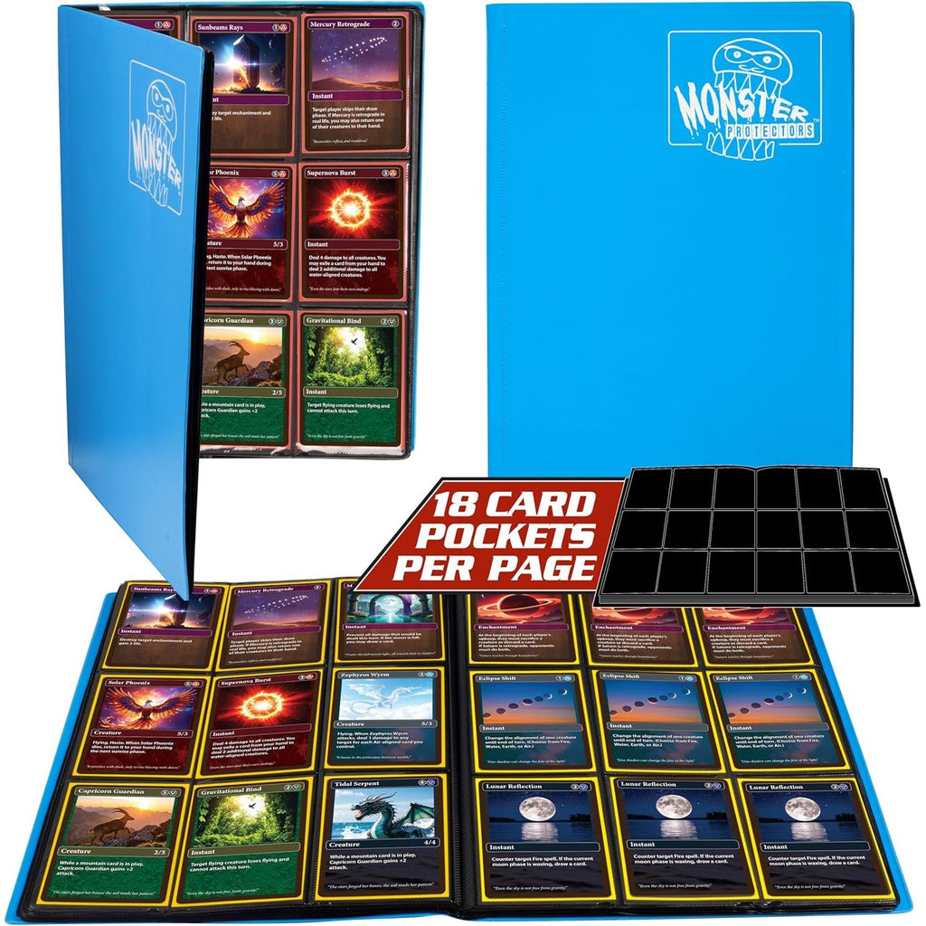 Buy now 9 Pocket Trading Card Binder- Holofoil Green Album w Side Loading Pockets, AntiTheft Anti-Drop- TCG Collector Storage Organizer for 360 CardsCompatible with Pokémon, Yu-Gi-Oh!, MTG Magic The Gathering at indiglob india