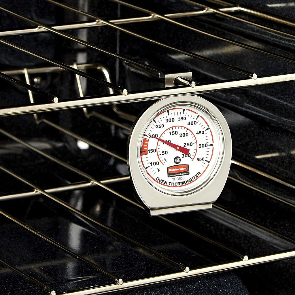Buy now Rubbermaid Commercial Products Stainless Steel Monitoring Thermometer, Safe for Inside Oven/Grill/Smoker, 60-580°F Range, Easy to Read Food Thermometer For Food Resturant/Home Cooking at indiglob india